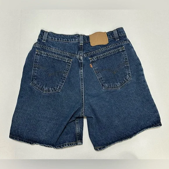 VTG 90s Levi’s Orange Tab Denim Shorts 951 Relaxed Fit Size 12 Jorts - Picture 2 of 11